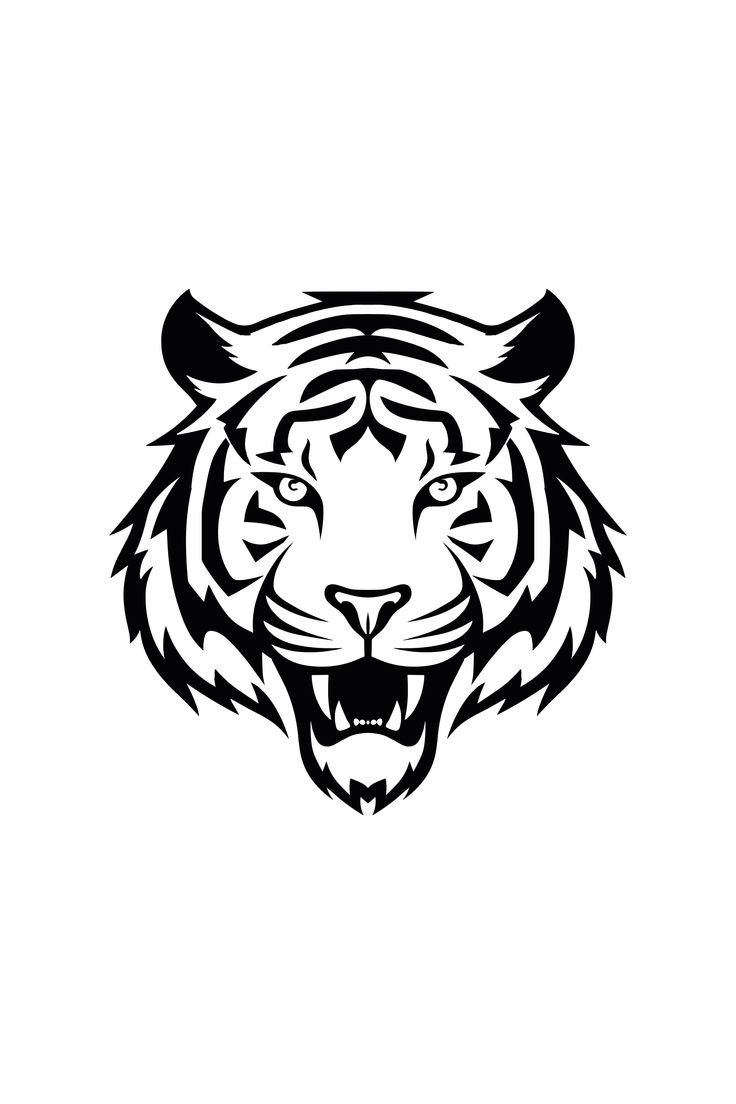 tiger face outline logo